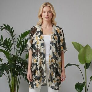 Floral Kimono with Pockets